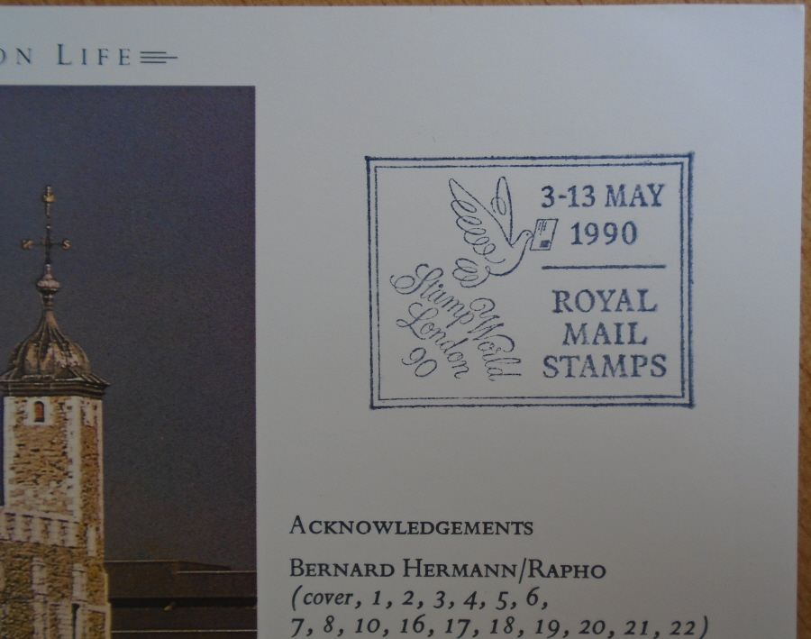 (image for) DX11 / DB5(11) Royal Mail & Stamp World Backstamps 1990 London Life Prestige Booklet